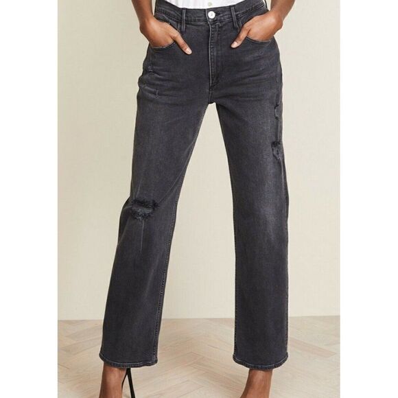 NWT FREE PEOPLE 3x1 ADDIE LOOSE FIT STRAIGHT LEG RIGID DENIM JEANS - Picture 3 of 5